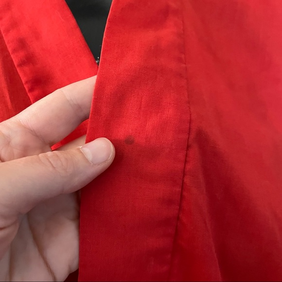 Vintage dragon embroidered kimono house coat Unisex design China red - Picture 3 of 11